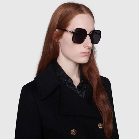 GUCCI Sunglasses GG0890S 001 Black/Grey Women NEW main image 8